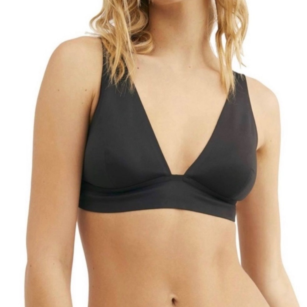 Free People Erin Scuba Bralette Black - Size Small